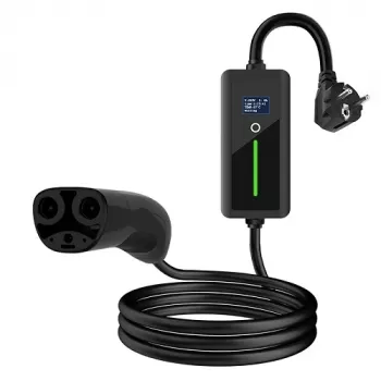 HISMART Przenośna Ładowarka EV do Tesli NACS - Schuko (220V), 8-16A, 3,5kW, 1-fazowa, 5m