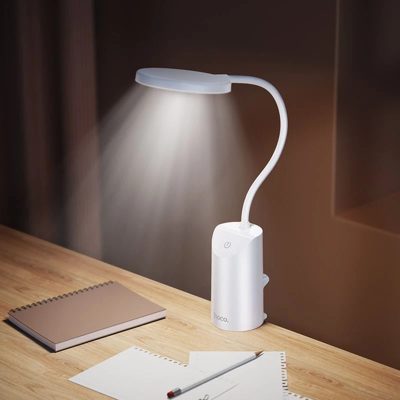 Lampa biurkowa z klipsem Hoco HX10 Biała