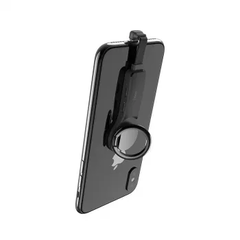 Hoco Lightning na 2 x Lightning + Uchwyt na palec Czarny