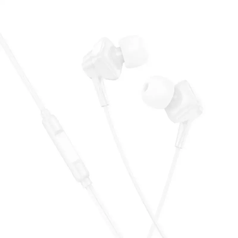 Hoco M113 Clear Uniwersalne Cyfrowe Słuchawki z Mikrofonem do Apple Lightning, Biały