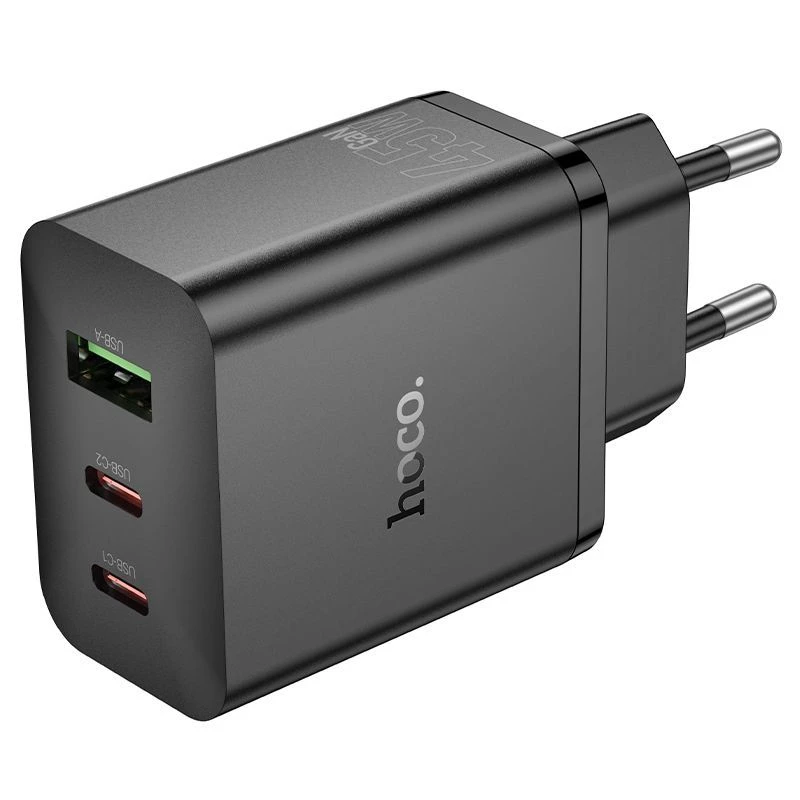 Hoco N50 Scenery PD45W (2C1A) Charger EU Plug Black