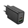 Hoco N63 Gentle PD30W+QC3.0 Ładowarka (EU) Czarna
