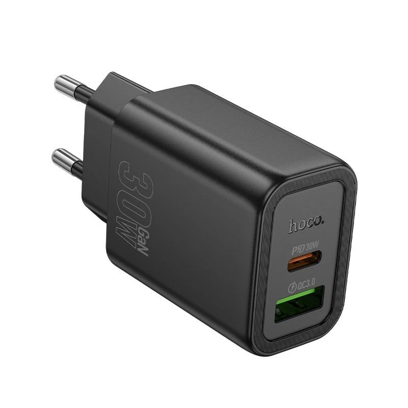 Hoco N63 Gentle PD30W+QC3.0 Ładowarka (EU) Czarna