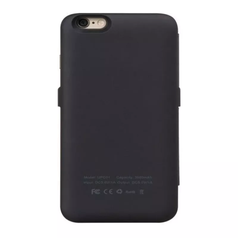 Hoco Ultra Thin Battery Case 3000mAh z etui skórzanym do Apple iPhone 6/6S Czarny