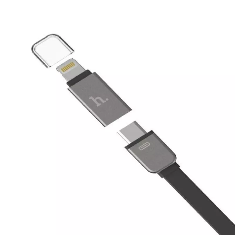 Hoco Universal UCL01 Kabel wielofunkcyjny Apple + Micro USB, Szary, 1,2m