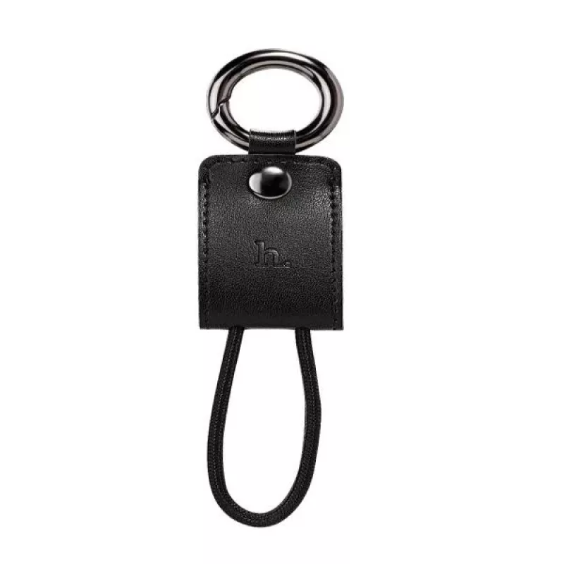 Hoco UPL19 Przenośny kabel łańcuszkowy do ładowania Apple iPhone, Lightning, czarny, 0,15 m