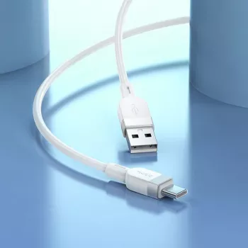 Hoco X109 Energy Silikonowy Kabel Ładowania i Danych USB-C (Dł. 1m) Biały