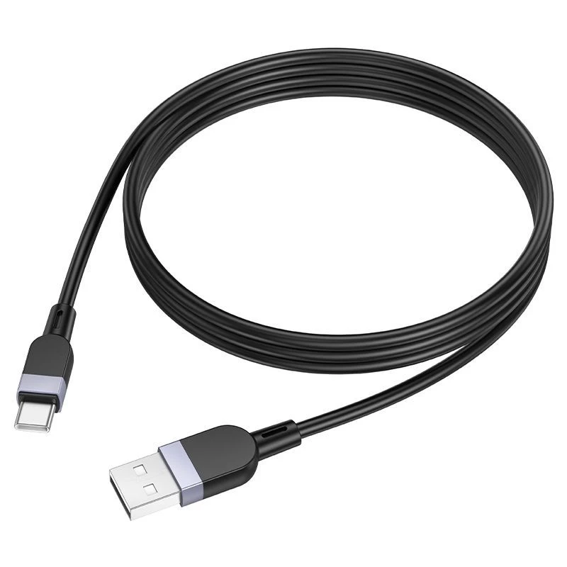 Hoco X109 Energy Silicone Charging Data Cable USB-A do USB-C 1m Czarny