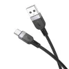 Hoco X109 Energy Silicone Charging Data Cable USB-A do USB-C 1m Czarny