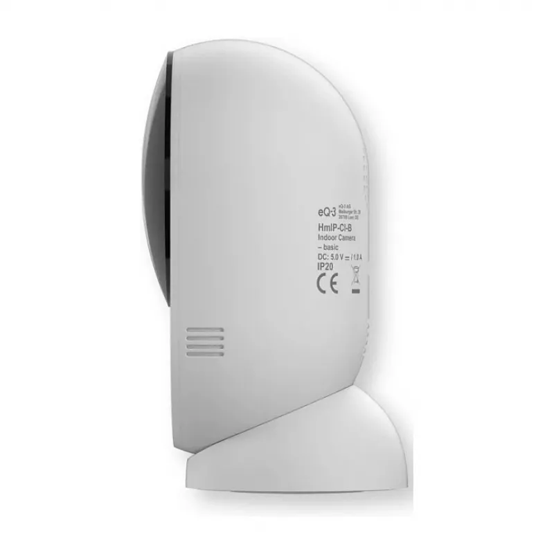 Homematic IP Indoor Camera basic (HmIP-CI-B) – 3 MP Wi-Fi Security Camera, White/Black