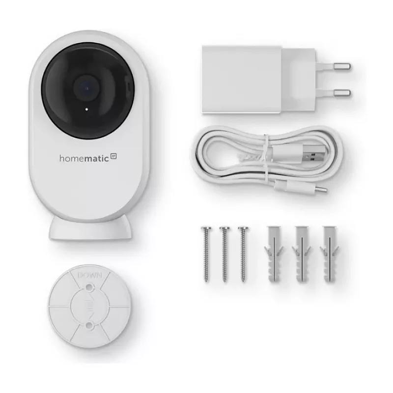 Homematic IP Indoor Camera plus (HmIP-CI-PL) - Kamera bezpieczeństwa WLAN 4MP, biała