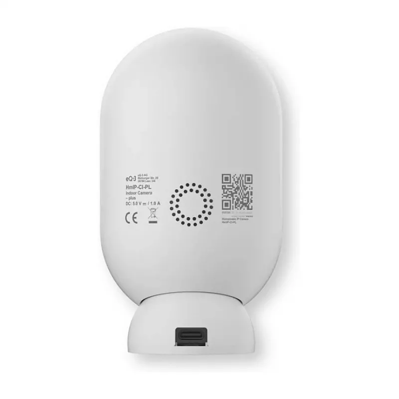 Homematic IP Indoor Camera plus (HmIP-CI-PL) - Kamera bezpieczeństwa WLAN 4MP, biała