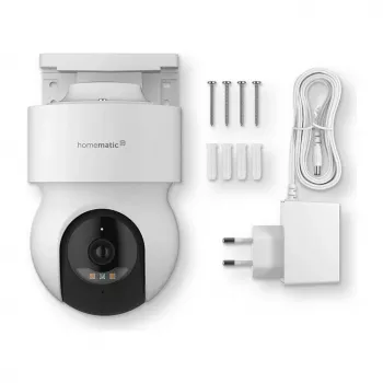 Homematic IP Outdoor Camera (HmIP-CO) Biały, 5MP, WLAN – Smart Home Security Camera