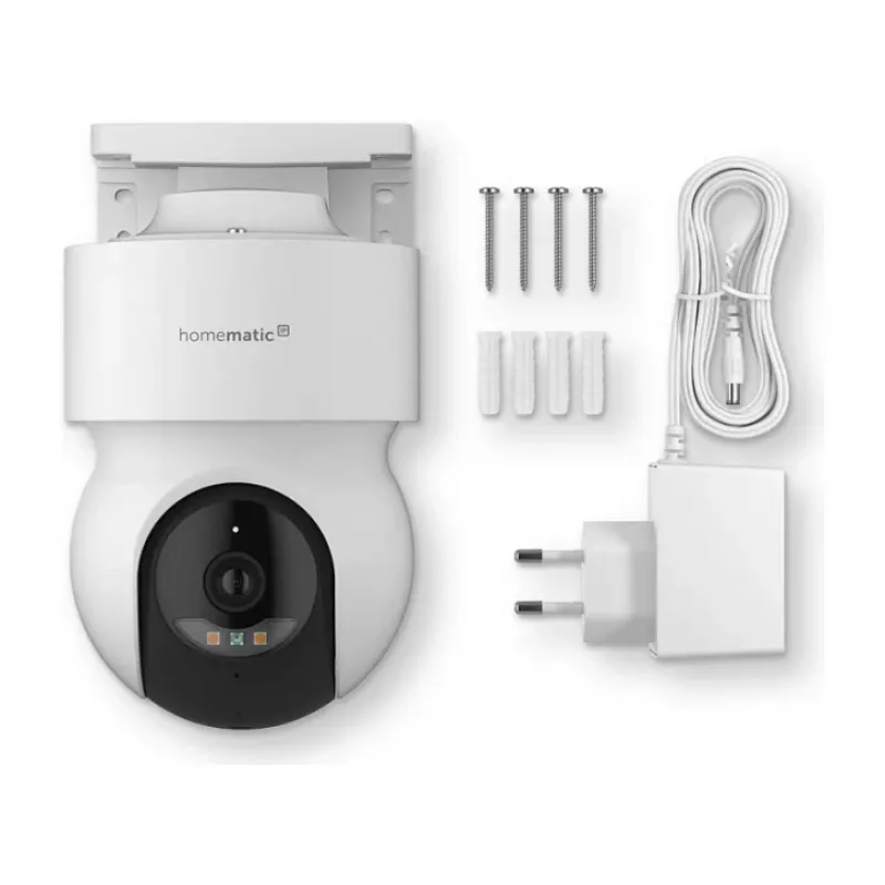 Homematic IP Outdoor Camera (HmIP-CO) Biały, 5MP, WLAN – Smart Home Security Camera