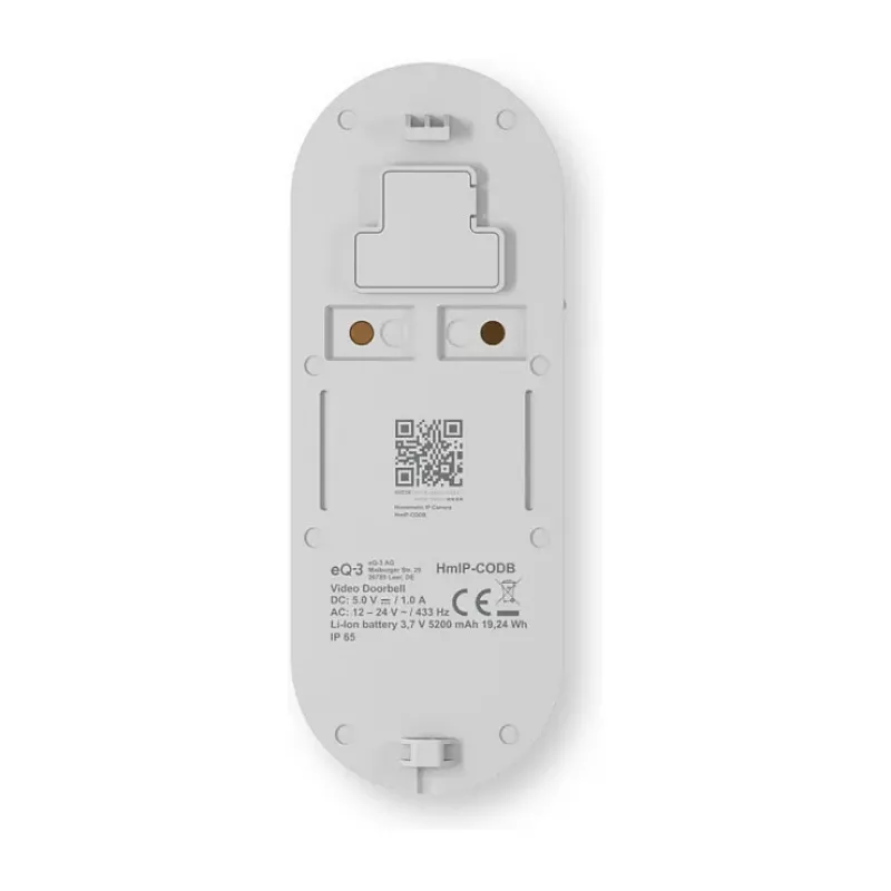 Homematic IP Video Doorbell HmIP-CODB, 3 MP, Wi-Fi, Biały