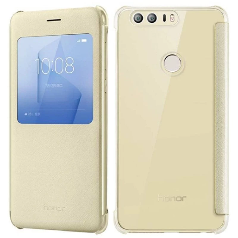HONOR 8 Smart Cover Gold - Flip Case z Inteligentnym Okienkiem