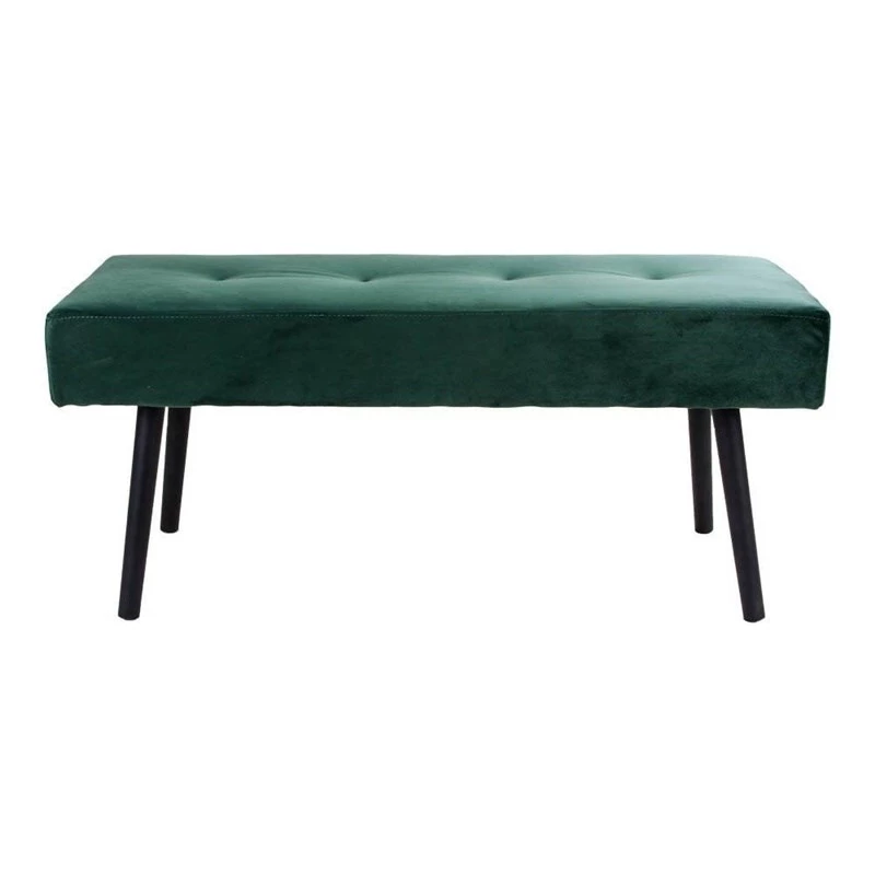 House Nordic Ławka na buty Welurowa Zielona 100x35x44