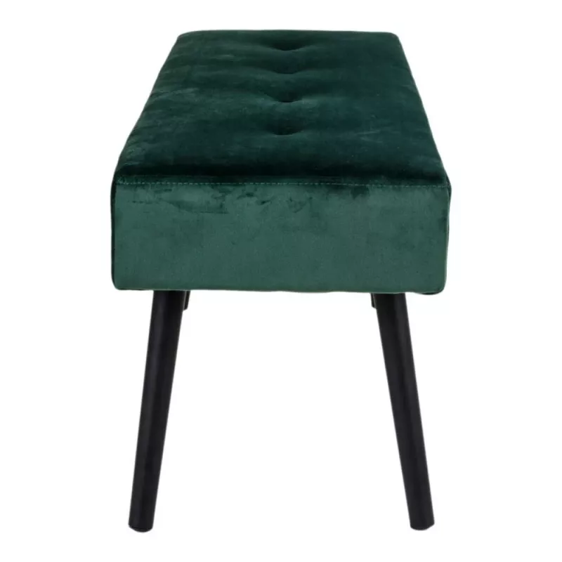 House Nordic Ławka na buty Welurowa Zielona 100x35x44