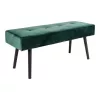 House Nordic Ławka na buty Welurowa Zielona 100x35x44