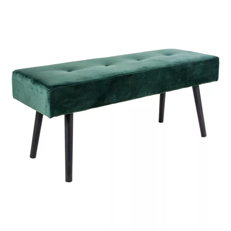 House Nordic Ławka na buty Welurowa Zielona 100x35x44
