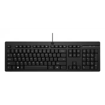 HP 125 G2 Przewodowa Klawiatura USB - Pełnowymiarowa QWERTY, Membranowa, Klawiatura Numeryczna, Czarna