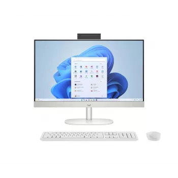 HP 24-cr0312nw AMD Ryzen 5 7520U 23,8 inch Full HD All-in-One PC, 16 GB LPDDR5, 512 GB SSD, Windows 11 Home, Biały