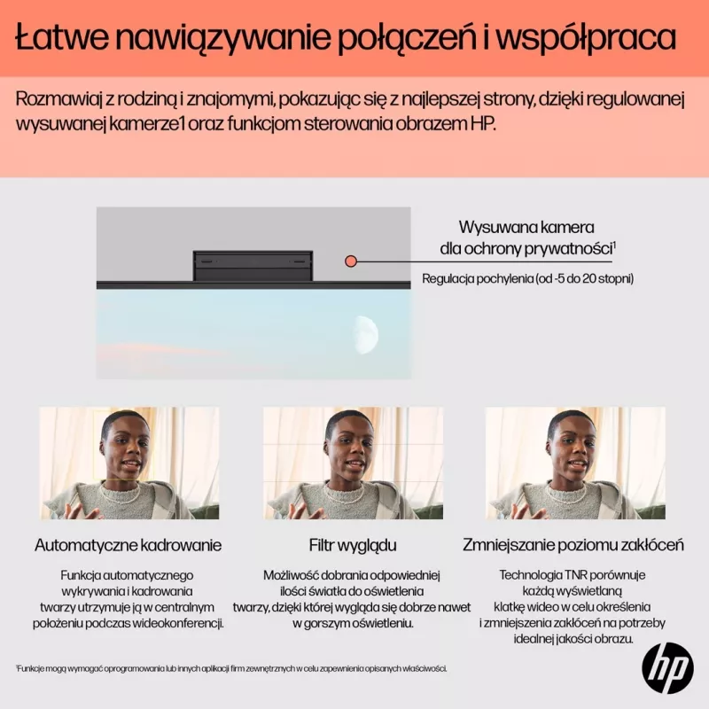 HP 24-cr0334nw All-in-One PC, 23,8 inch Full HD, AMD Ryzen 7 7730U, 16 GB DDR4, 512 GB SSD, Free DOS, Biały