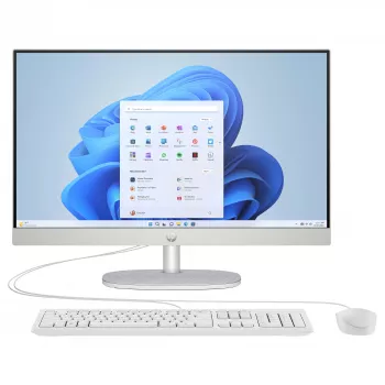 HP 24-cr0430ng 23,8 cala All-in-One Desktop PC, Intel Core i3-1315U, 8GB RAM, 256GB SSD, Windows 11 Home, Biały