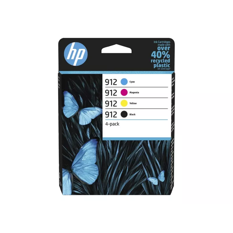 HP 912 Oryginalne Wkłady atramentowe, zestaw 4 szt. (czarny, cyjan, magenta, żółty) - 6ZC74AE#30B
