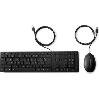 Zestaw klawiatury i myszy HP Desktop 320MK AZERTY USB przewodowy czarny