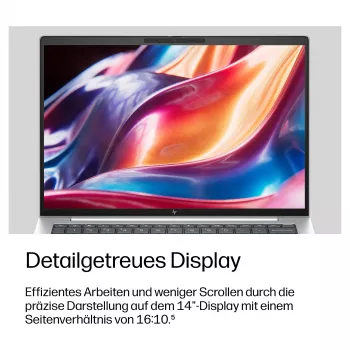 HP EliteBook 8 G2i 14 cali Intel Core Ultra 7 355 32GB RAM 1TB SSD Windows 11 Pro Notebook biznesowy (Srebrny, klawiatura niemiecka)