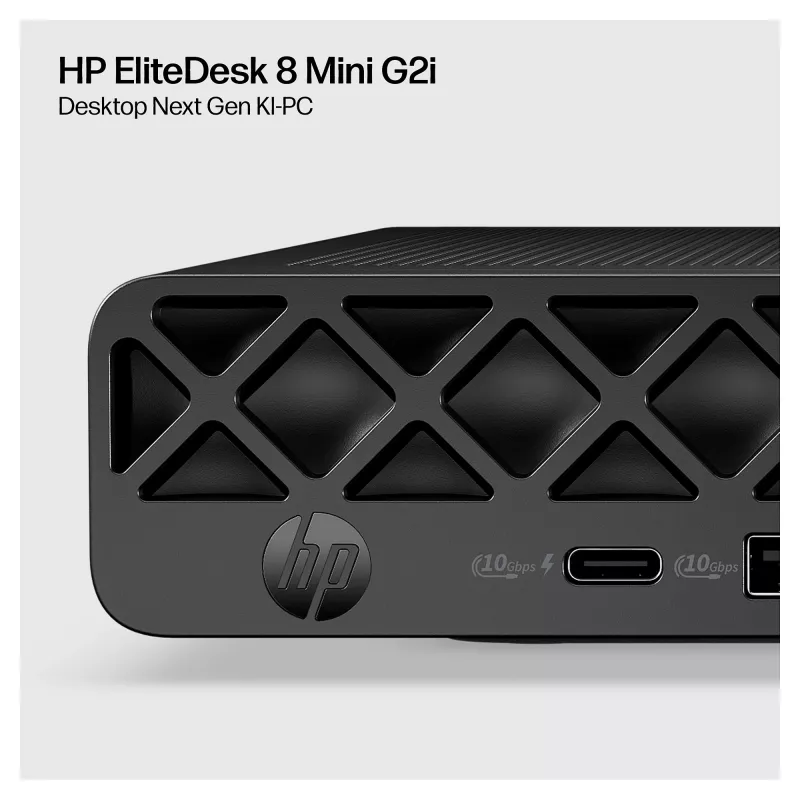 HP EliteDesk 8 Mini G2i Mini PC, Intel Core Ultra 7 356H, 32GB DDR5 RAM, 1TB NVMe SSD, Windows 11 Pro, Czarny
