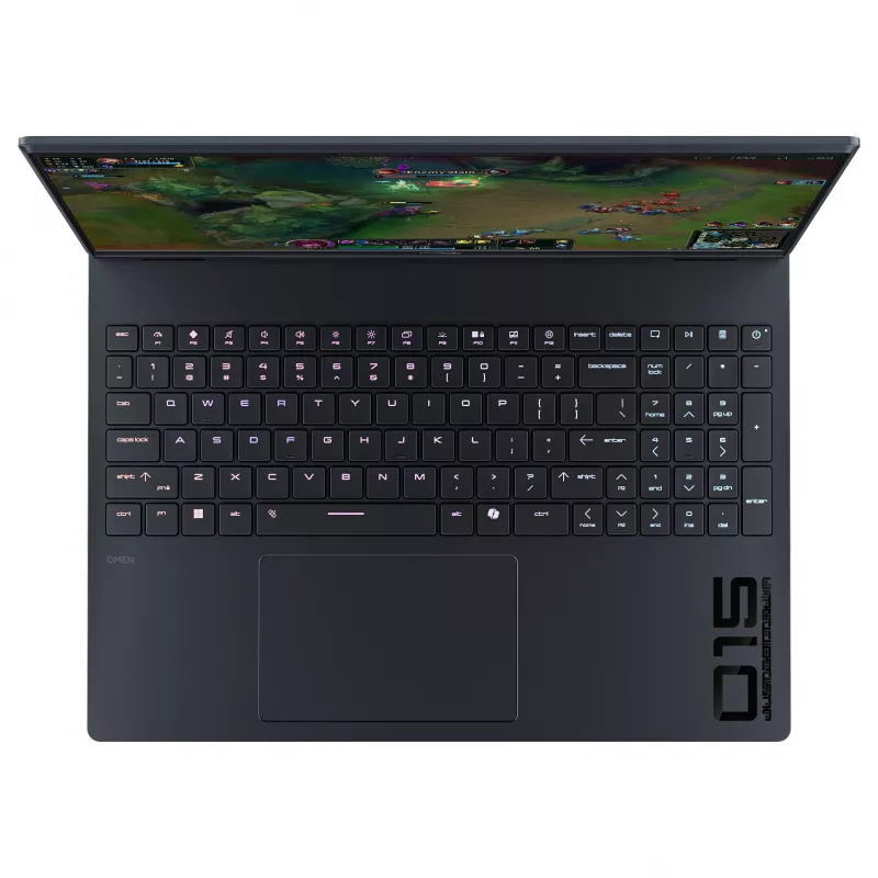 HP HyperX OMEN 15-ga0170ng Laptop do gier, 15,6 cala FHD IPS 144Hz, Intel Core i5-14650HX, 16GB DDR5 RAM, 1TB SSD, NVIDIA GeForce RTX 5060, Windows 11 Home, klawiatura niemiecka, Shadow Black