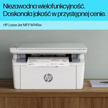 HP LaserJet M140w Bezprzewodowa Monochromatyczna Wielofunkcyjna Drukarka Laserowa, Kopiarka, Skaner