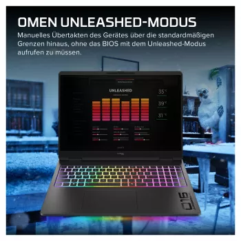 HP OMEN 16-ah1490ng Laptop gamingowy, 16,1 cala QHD 165Hz, Intel Core 9 270HX, 32GB DDR5, 1TB SSD, RTX 5080, Windows 11 Home, Klawiatura niemiecka