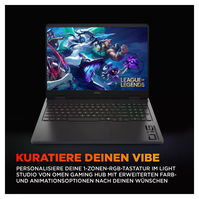HP OMEN 16-am0471ng Laptop do gier, 16 inch WUXGA 144Hz, Intel Core Ultra 7 255H, 16GB RAM, 512GB SSD, NVIDIA GeForce RTX 5050, FreeDOS, Shadow Black