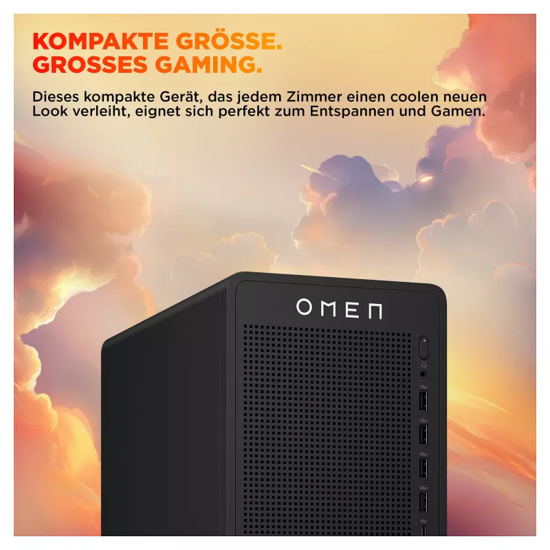 HP OMEN 16L TG03-0472ng Gaming Desktop, AMD Ryzen 7 8700F, 16GB DDR5, 512GB SSD, RTX 5050, Windows 11 Home