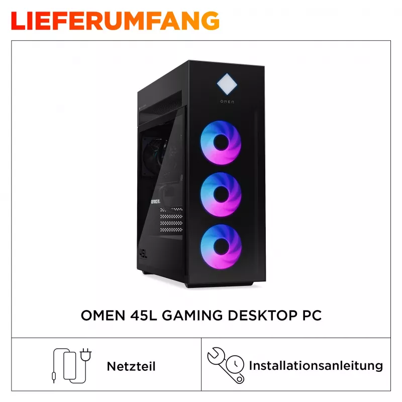 HP OMEN GT22-3795ng komputer stacjonarny, Intel Core Ultra 9 285K, 64GB DDR5, 2TB SSD, NVIDIA RTX 5080, Windows 11 Home