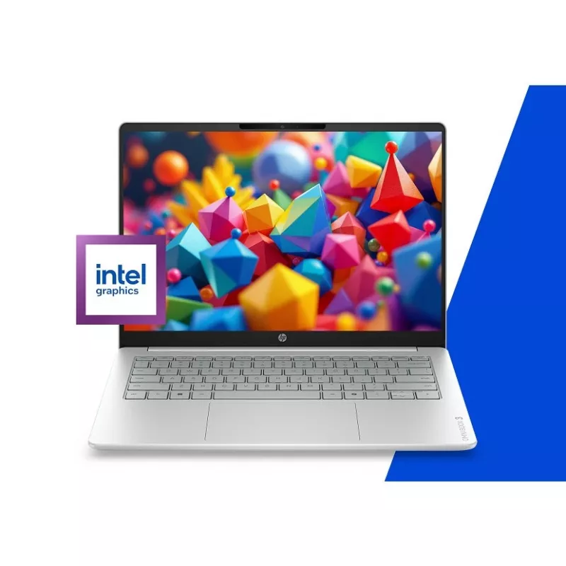 HP OmniBook 3 14-hu0012nwx 14 cali 2K IPS Laptop - Intel Core 3 100U, 8GB DDR5, 256GB SSD, Windows 11 Home, Glacier Silver