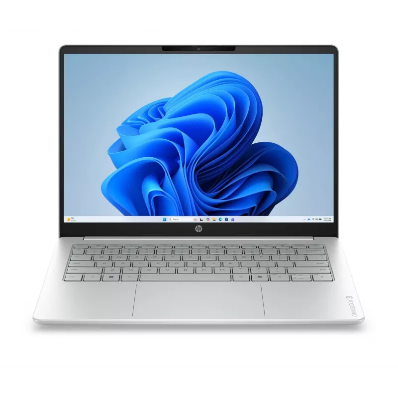 HP OmniBook 3 14-hu0012nwx 14 cali 2K IPS Laptop - Intel Core 3 100U, 8GB DDR5, 256GB SSD, Windows 11 Home, Glacier Silver