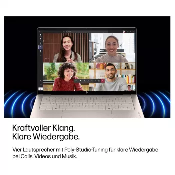 HP OmniBook Ultra 14-kd0471ngx Laptop, Intel Core 7 356H, 32GB RAM, 1TB SSD, 14 calowy ekran dotykowy, Windows 11 Home, niemiecka klawiatura