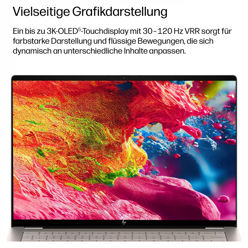 HP OmniBook Ultra 14-kd0471ngx Laptop, Intel Core 7 356H, 32GB RAM, 1TB SSD, 14 calowy ekran dotykowy, Windows 11 Home, niemiecka klawiatura