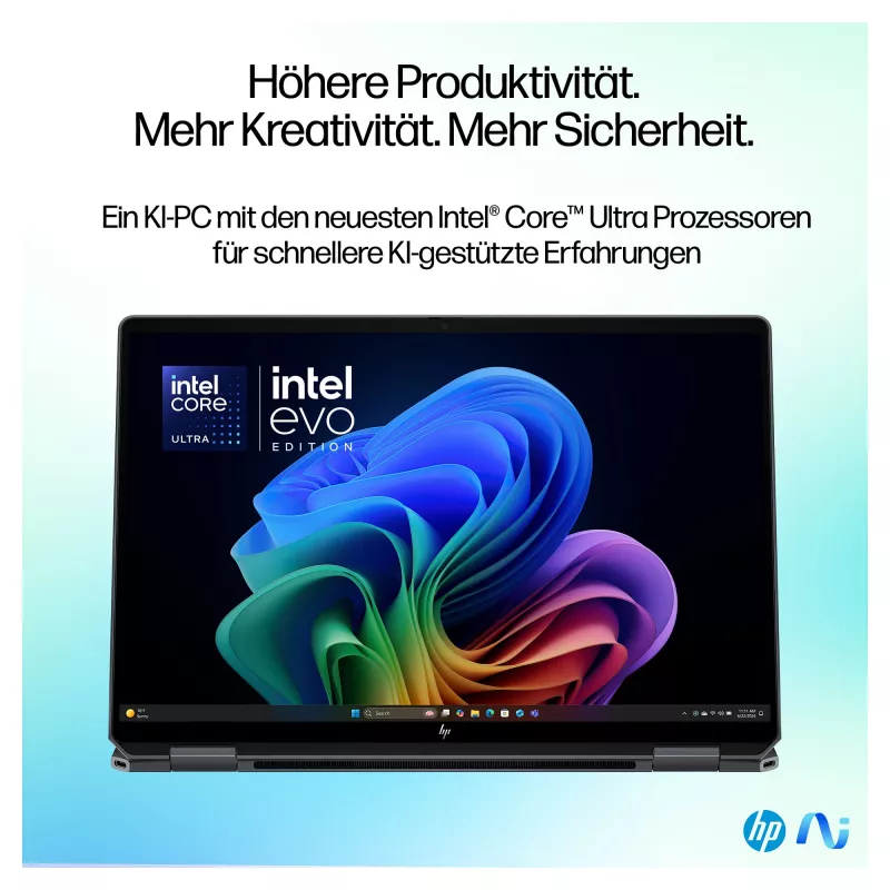 HP OmniBook Ultra Flip 14-fh0678ng 2-w-1 laptop, Intel Core Ultra 7, 32GB RAM, 1TB SSD, 14-calowy ekran dotykowy OLED, Windows 11 Home, Natural Silver