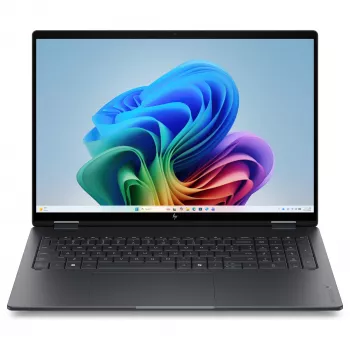 HP OmniBook X Flip Next Gen AI 16-cb0073ngx 2-in-1 Laptop, 16 inch 2.8K OLED Touch, Snapdragon X Elite, 24GB RAM, 1TB SSD, Windows 11 Home, Meteorite Gray
