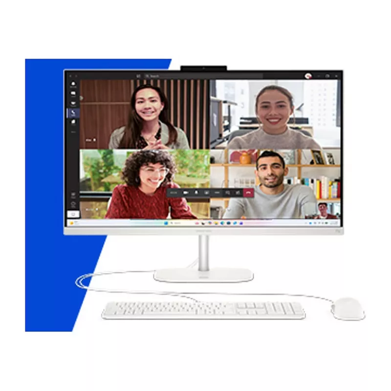 HP OmniStudio 27-cw0450ng All-in-One PC, 27 cali FHD, AMD Ryzen AI 5, 16GB RAM, 512GB SSD, Windows 11 Home, Biały