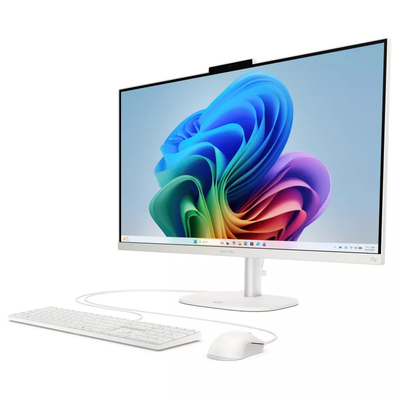 HP OmniStudio 27-cw0471ng All-in-One PC, 27 cali QHD IPS, AMD Ryzen AI 7 445, 16GB RAM, 512GB SSD, Windows 11 Home, Biały