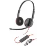 HP Poly Blackwire 3220 Stereo USB-C Przewodowy zestaw słuchawkowy + Adapter USB-C/A, Czarny