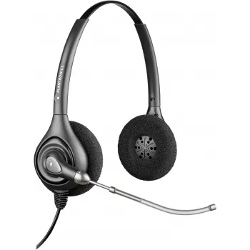 HP POLY Plantronics SupraPlus H261H dwuuszny szerokopasmowy przewodowy zestaw słuchawkowy z mikrofonem redukującym szumy (87129-02)