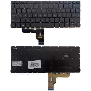 HP ProBook 430 G8/G9, 435 G7/G8 klawiatura US English z podświetleniem (czarna)