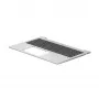 HP ProBook 450/455 G8/G9 Top Cover Assembly z belgijską klawiaturą, podświetleniem, srebrną podpórką pod nadgarstki, grafiką dyskretną